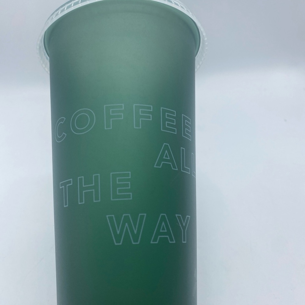 Dark Green 'Coffee All The Way' Starbucks Venti Cold Cup - 2019 Holiday Cups - Picture 1 of 6
